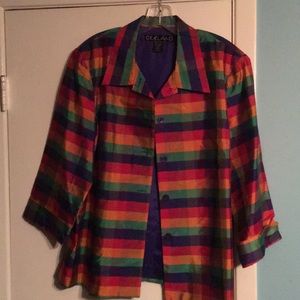 Silkland jacket. Size 14, multicolored